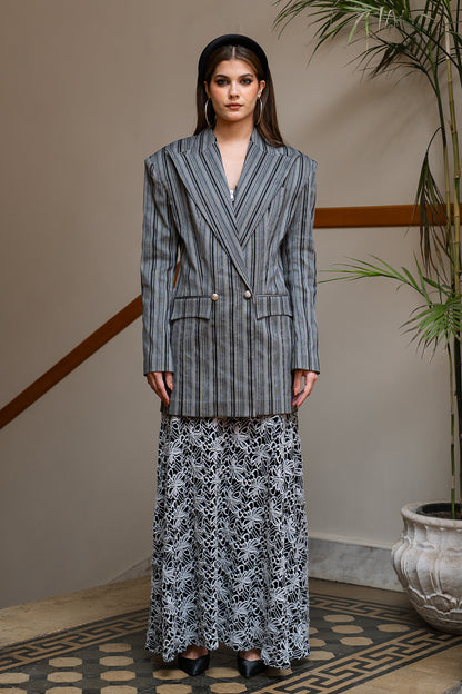 STRIPED BLAZER